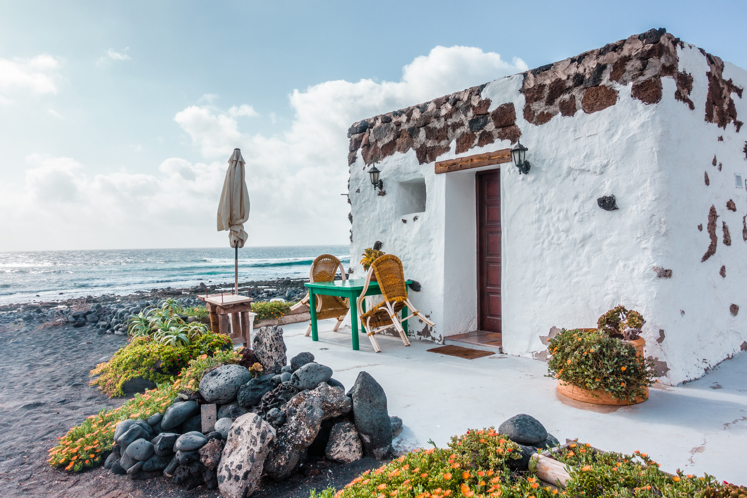 Typical house of Lanzarote, Spain