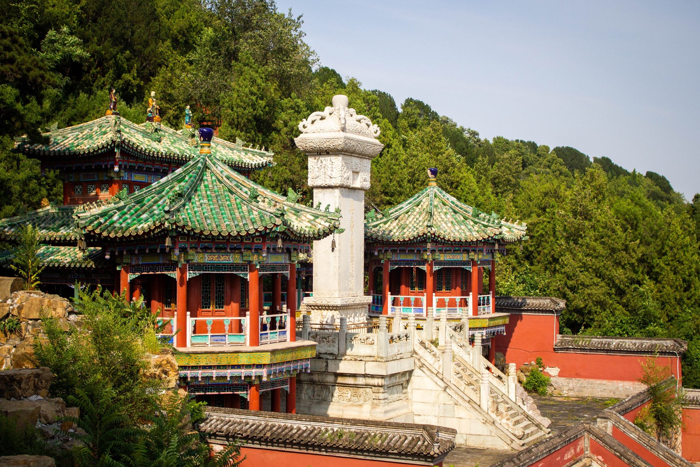 Chinese temple architecture in Bejing, China. 