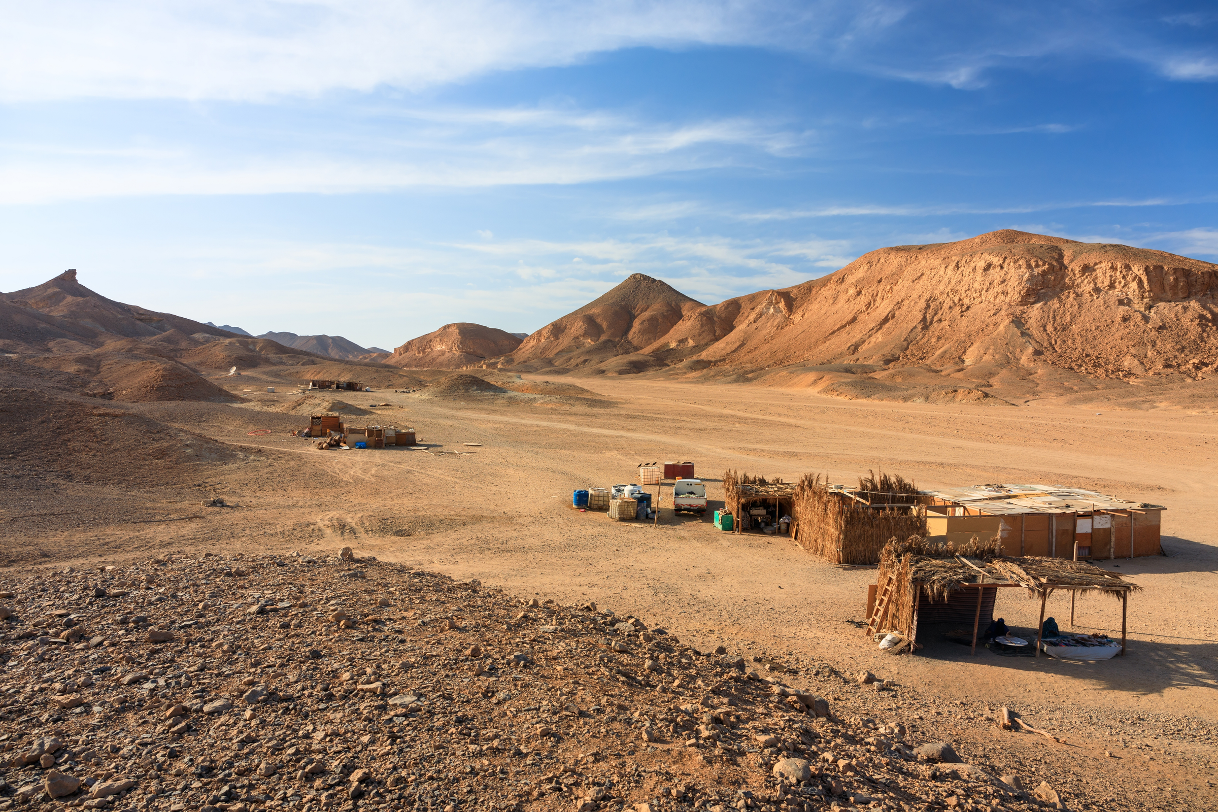 Desert landscape in Marsa Alam region, Egypt