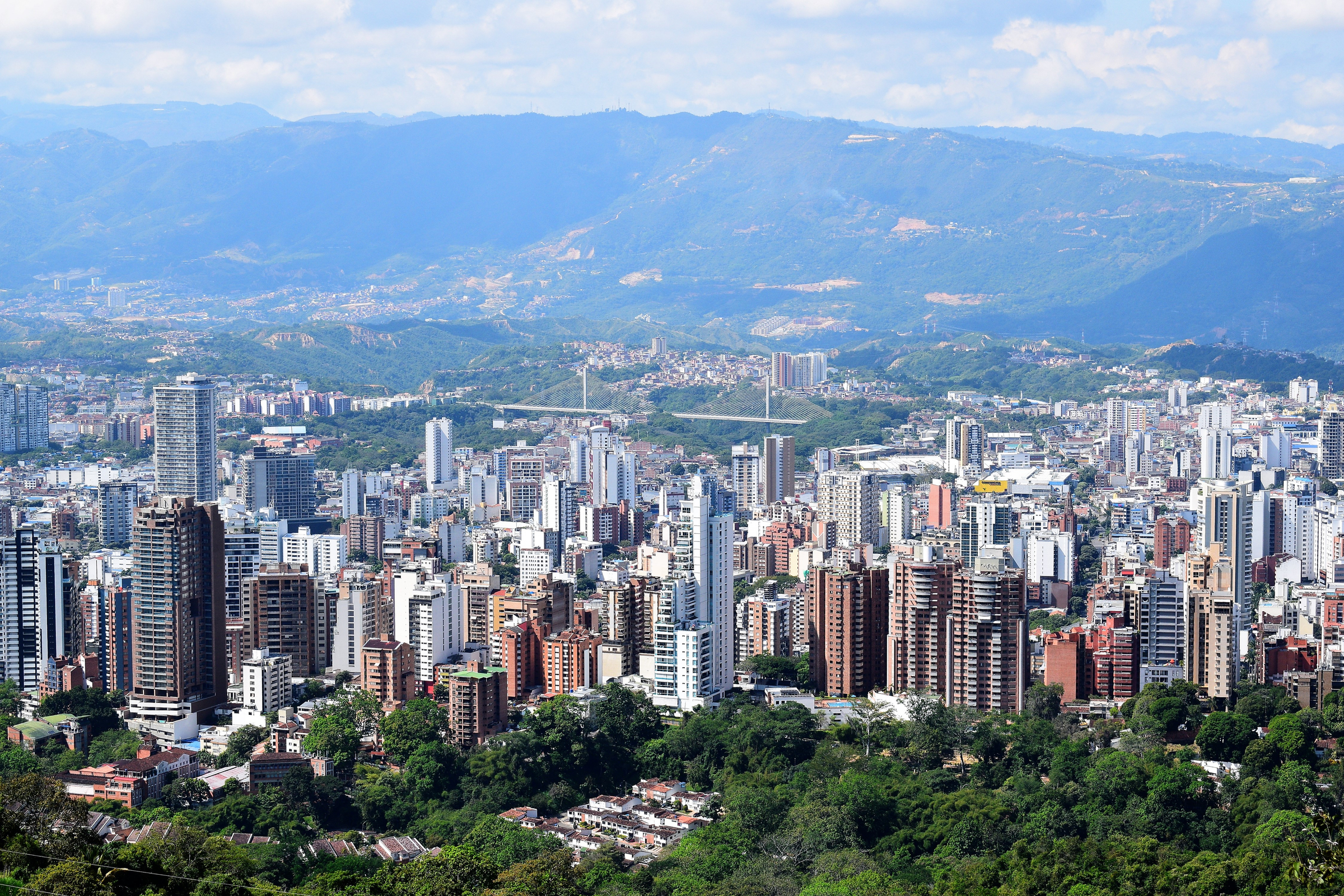 BEAUTIFUL PANORAMIC VIEW OF THE PRETTY CITY BUCARAMANGA FROM THE EASTERN HILLS