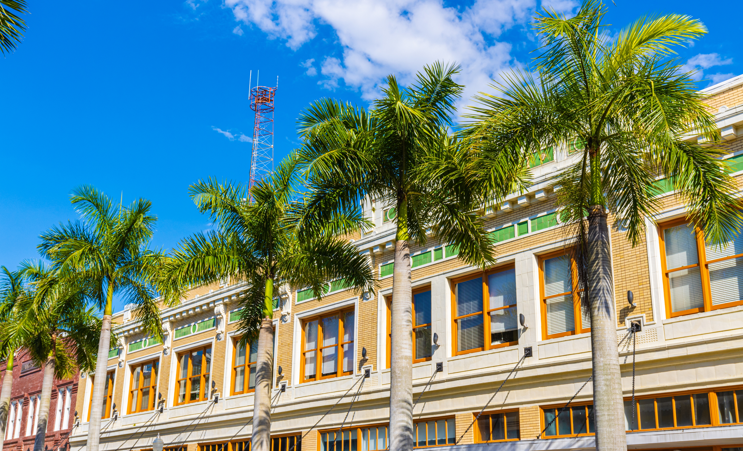 Architecture on First Street, River District, Fort Myers, Florida, USA