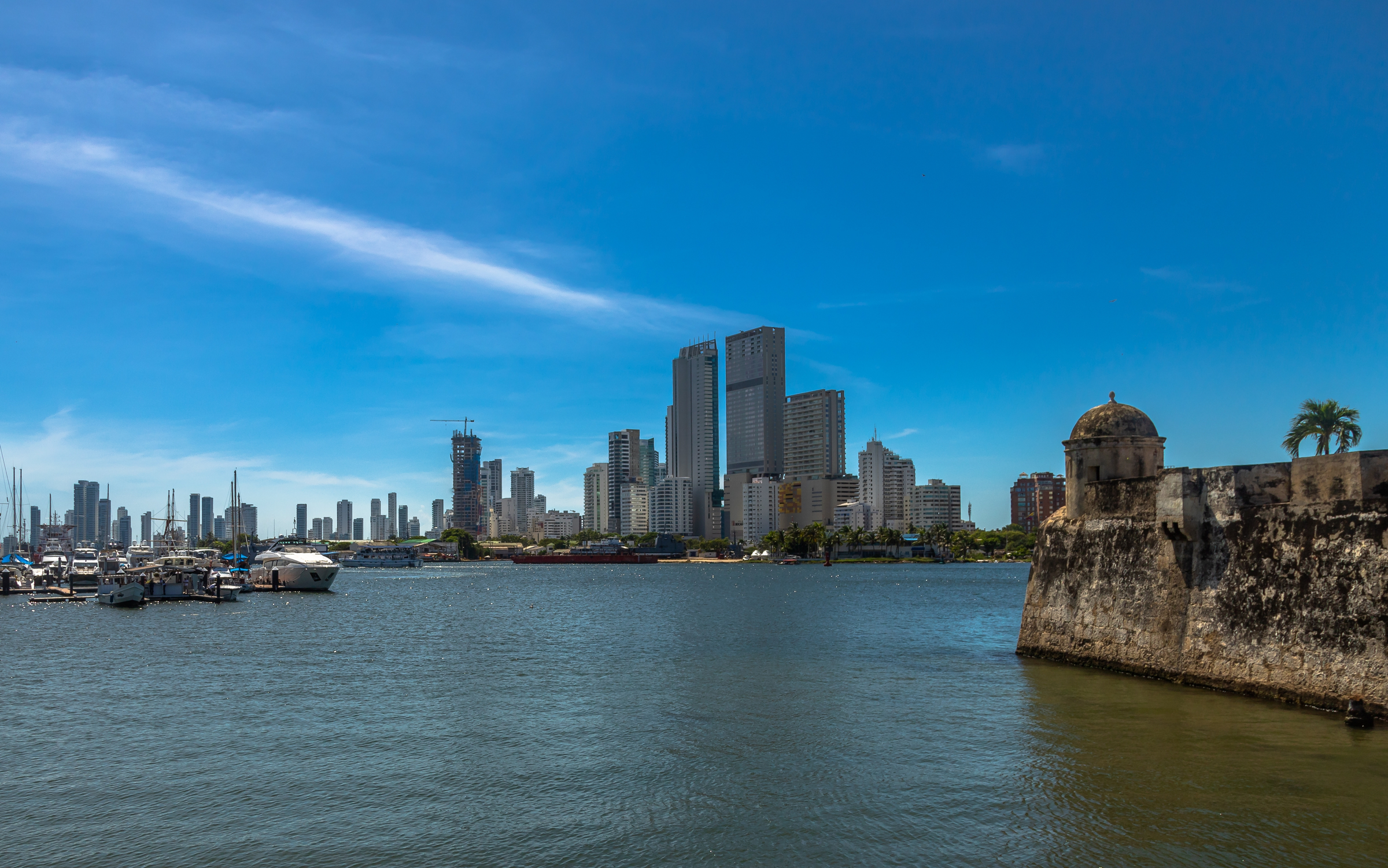 Shot from the Walls of Cartagena Sector Serrezuela near "Las Bóvedas", in Cartagena, Colombia.