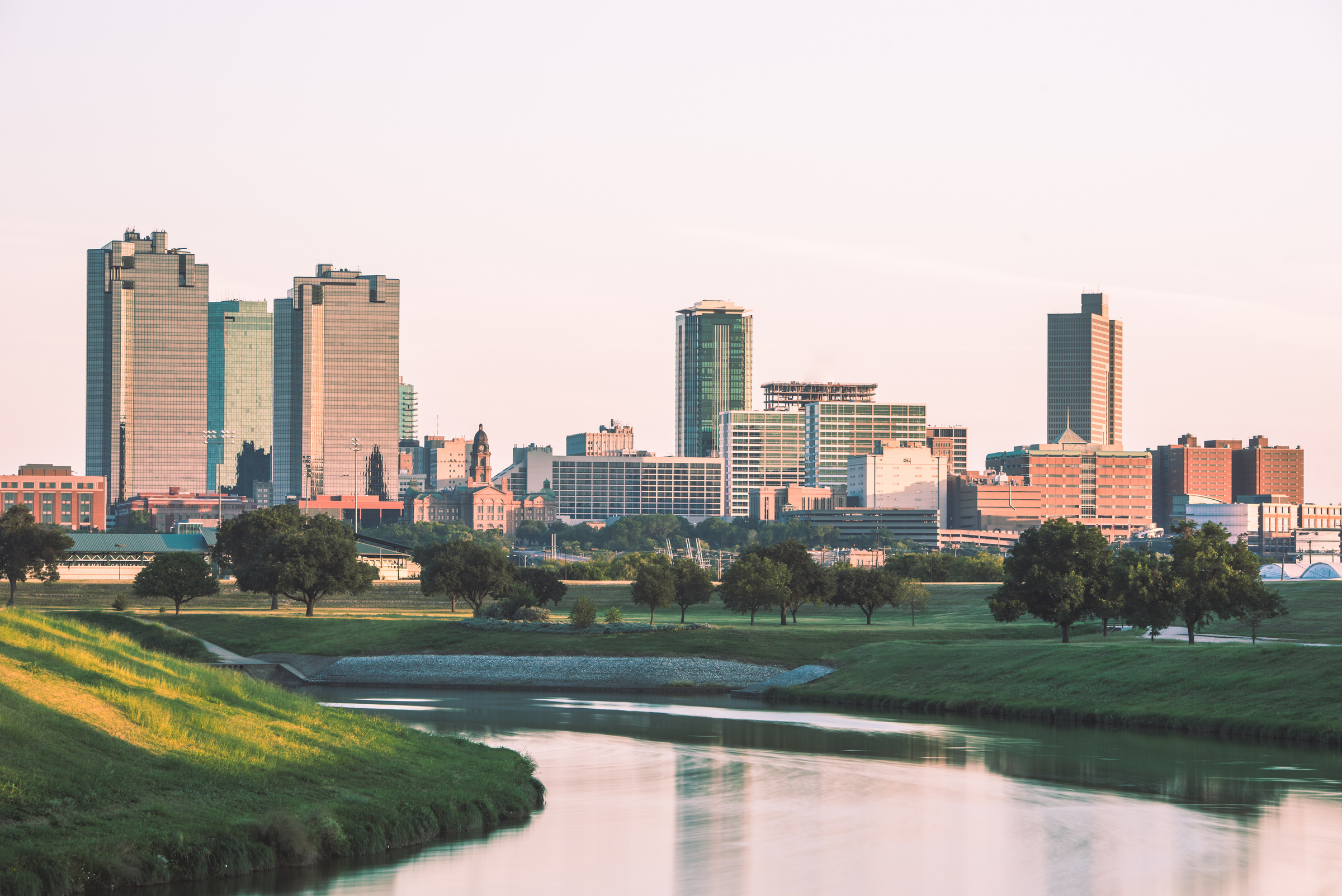 Fort Worth Skyline with Trinity River