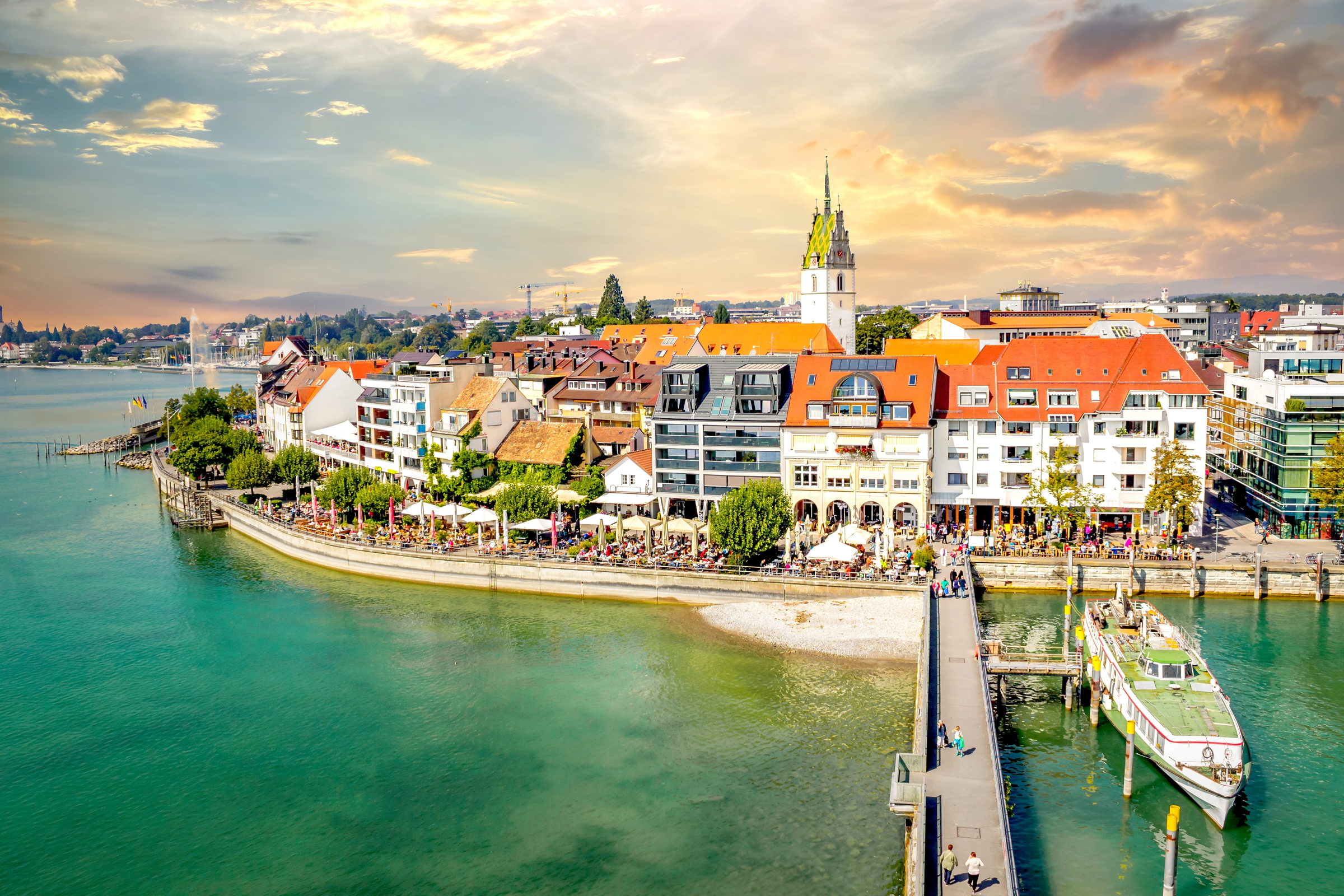 View over Friedrichshafen, Lake Constance 