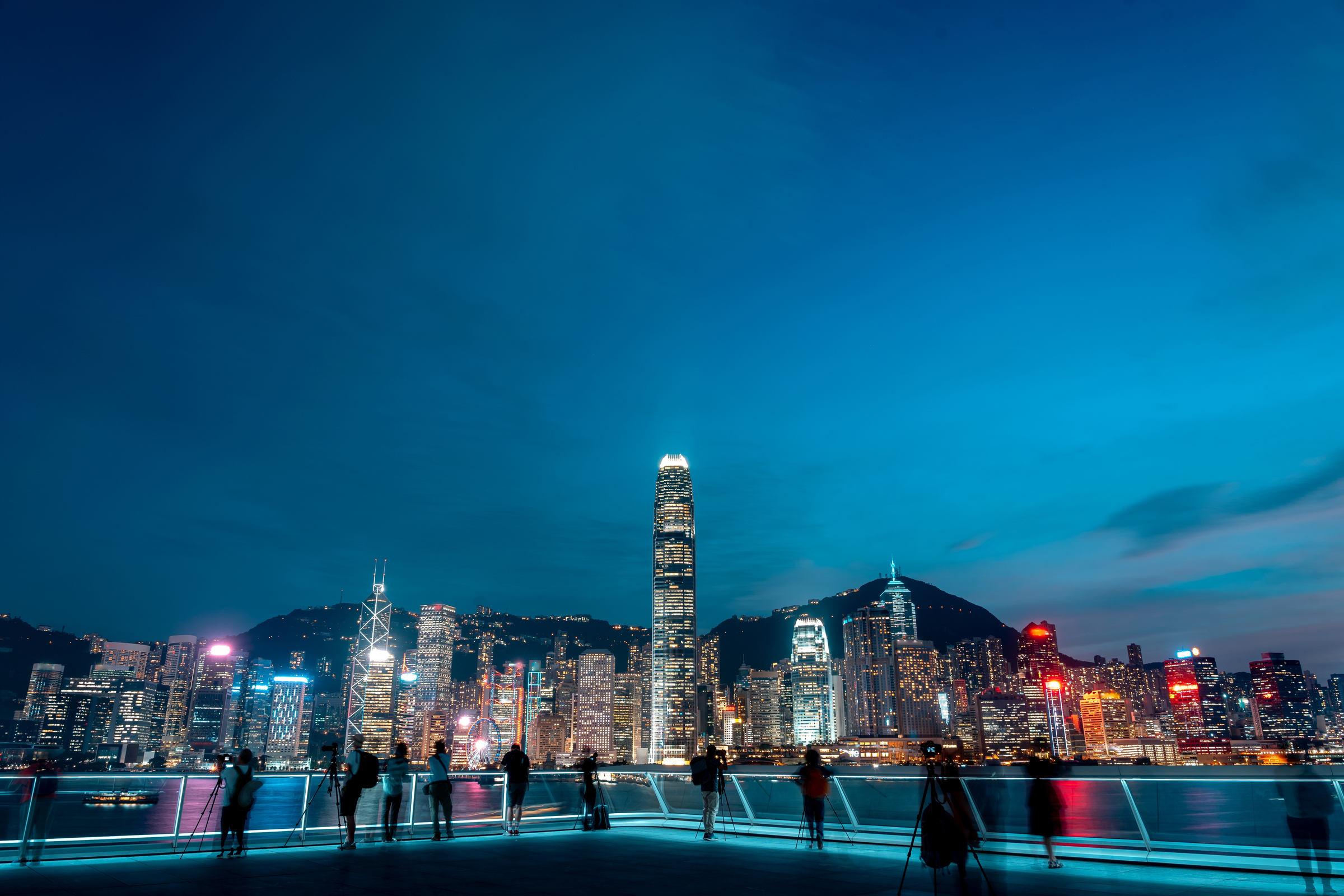 Hong Kong Victoria Harbour View at Night