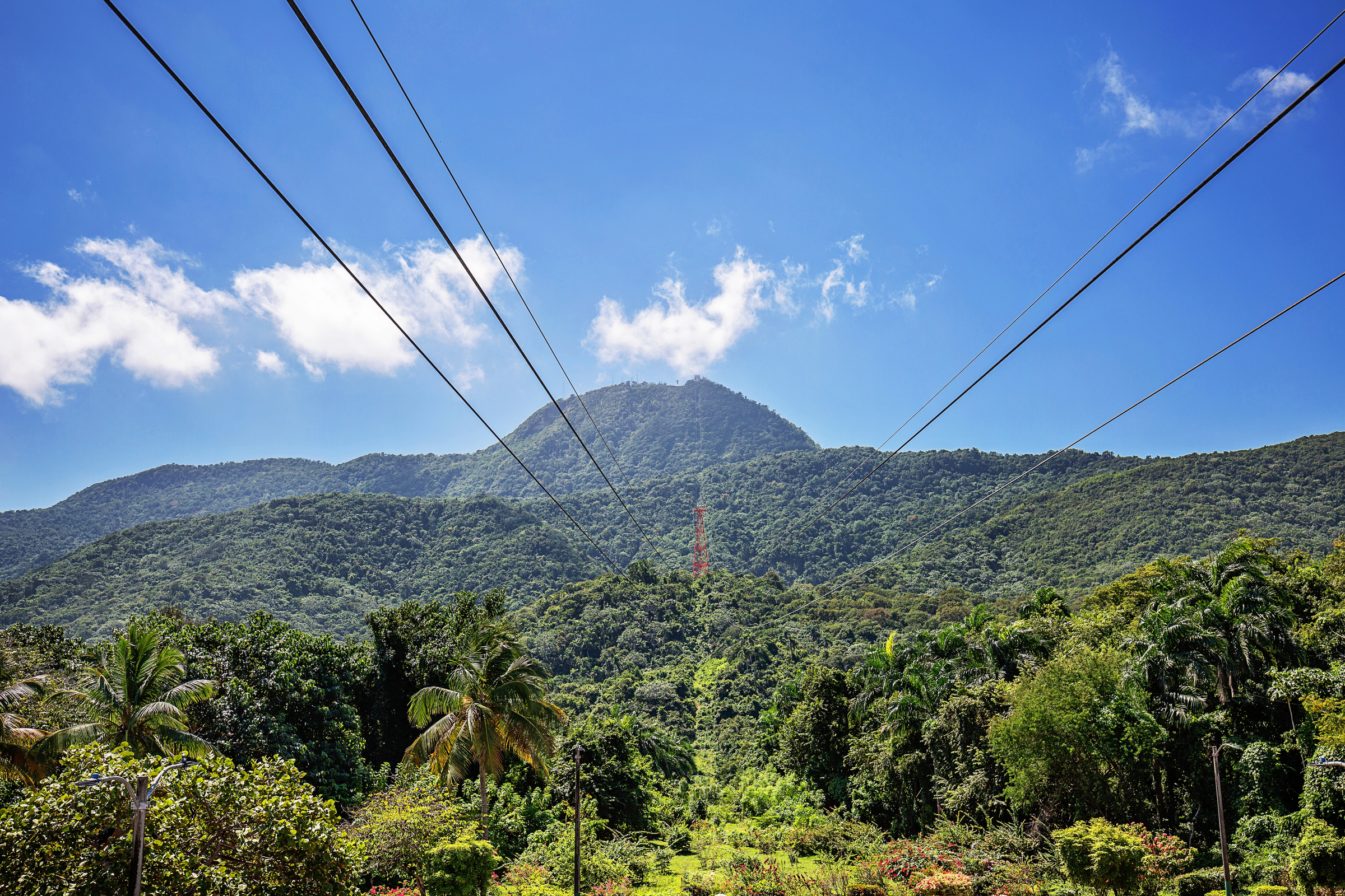 Teleferico in Puerto Plata, Dominican Republic, offers the visitor a panoramic view of the city descending from the hill (779 m above sea level).