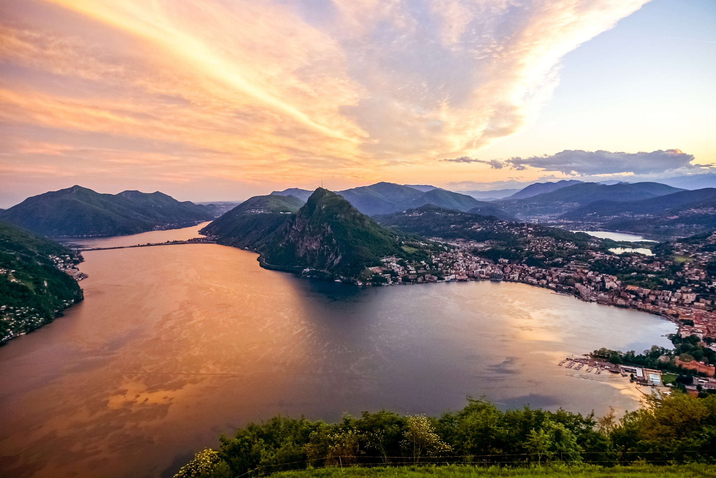 Monte Bre, Lugano, Lugano Lake, Switzerland 