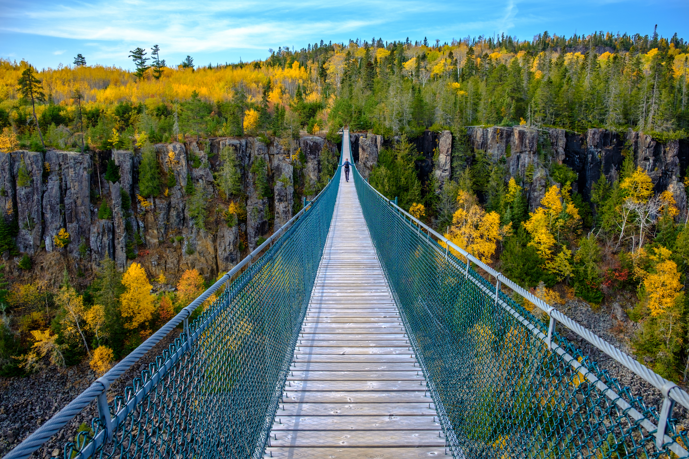 Longest suspension bridge in Canada at Eagle Canyon, near Thunder Bay, Ontario