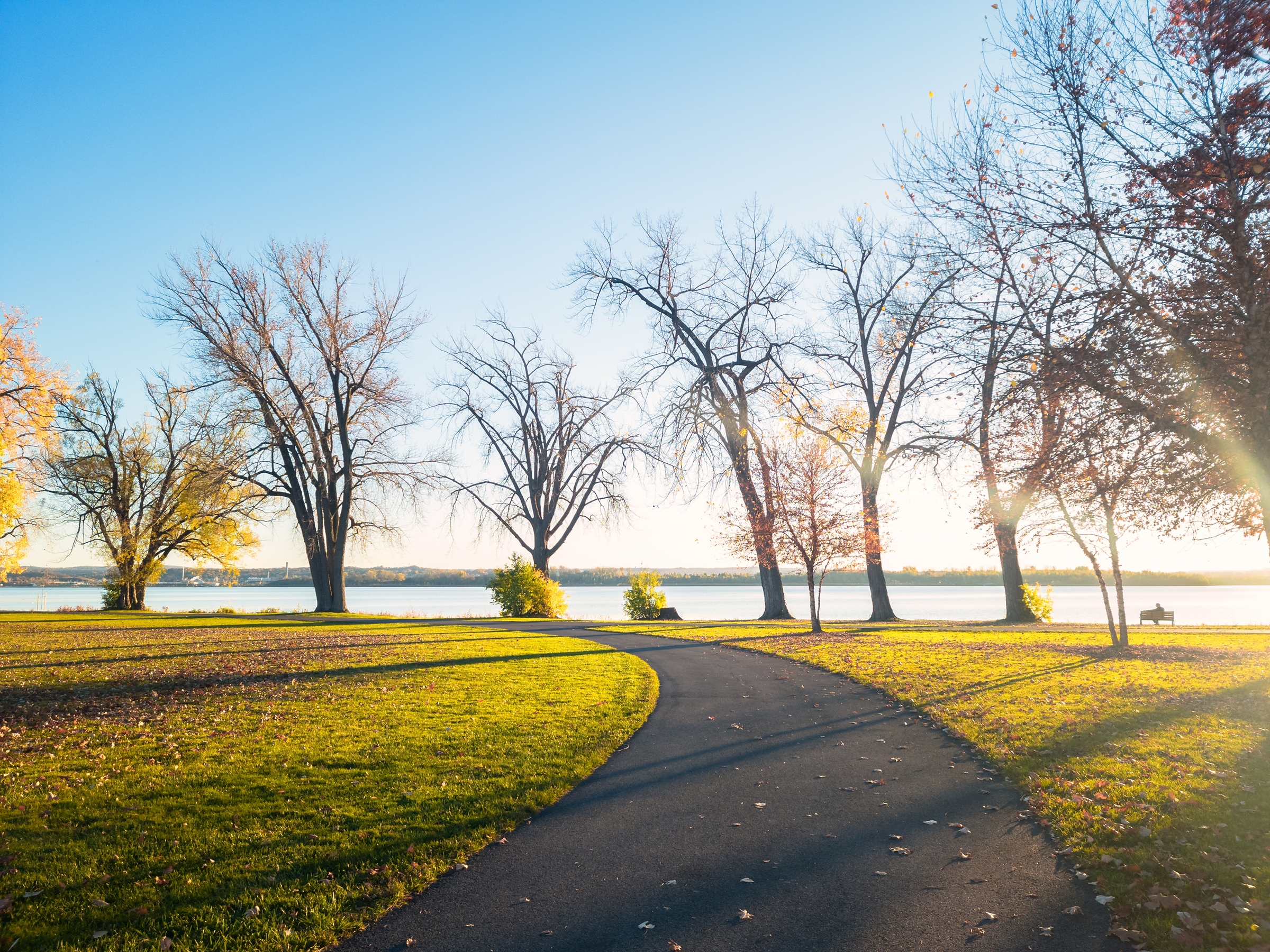 Afternoon Landscape View Onondaga Lake Park in Syracuse, New York Overlooking Onondaga Lake II.