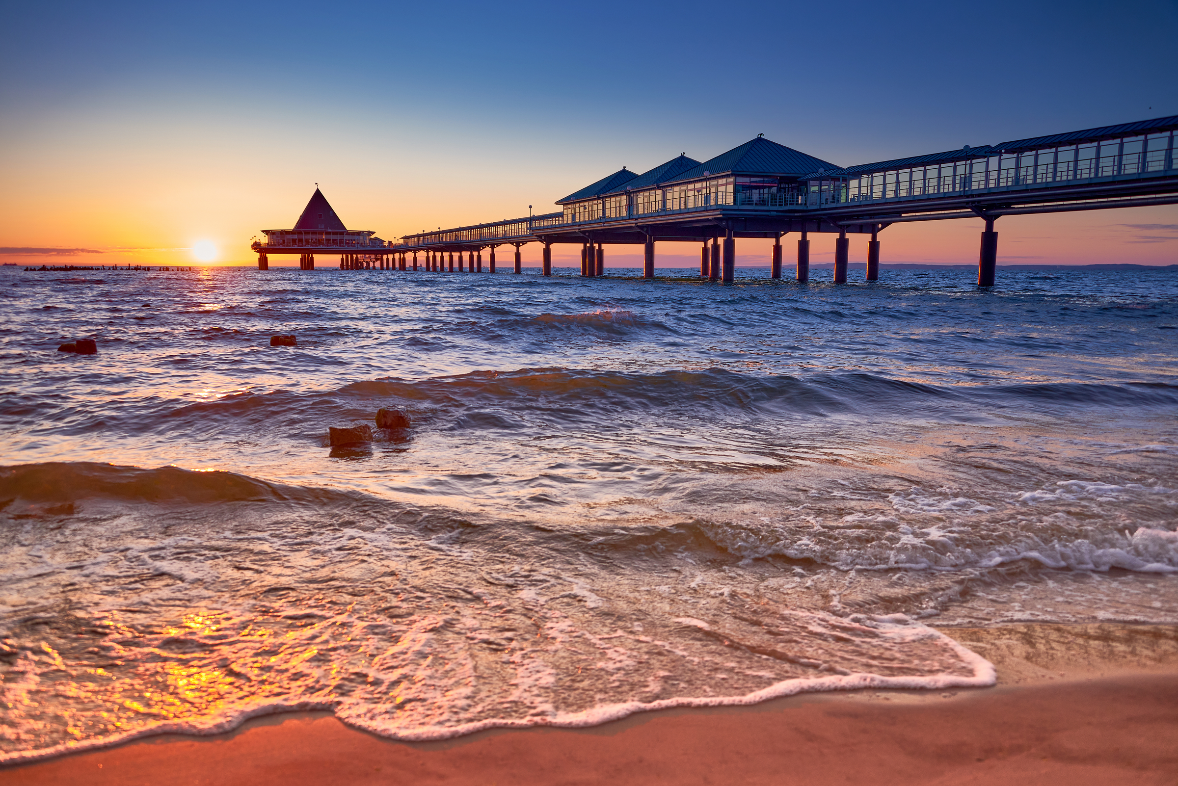 pier of Heringsdorf on isle of Usedom