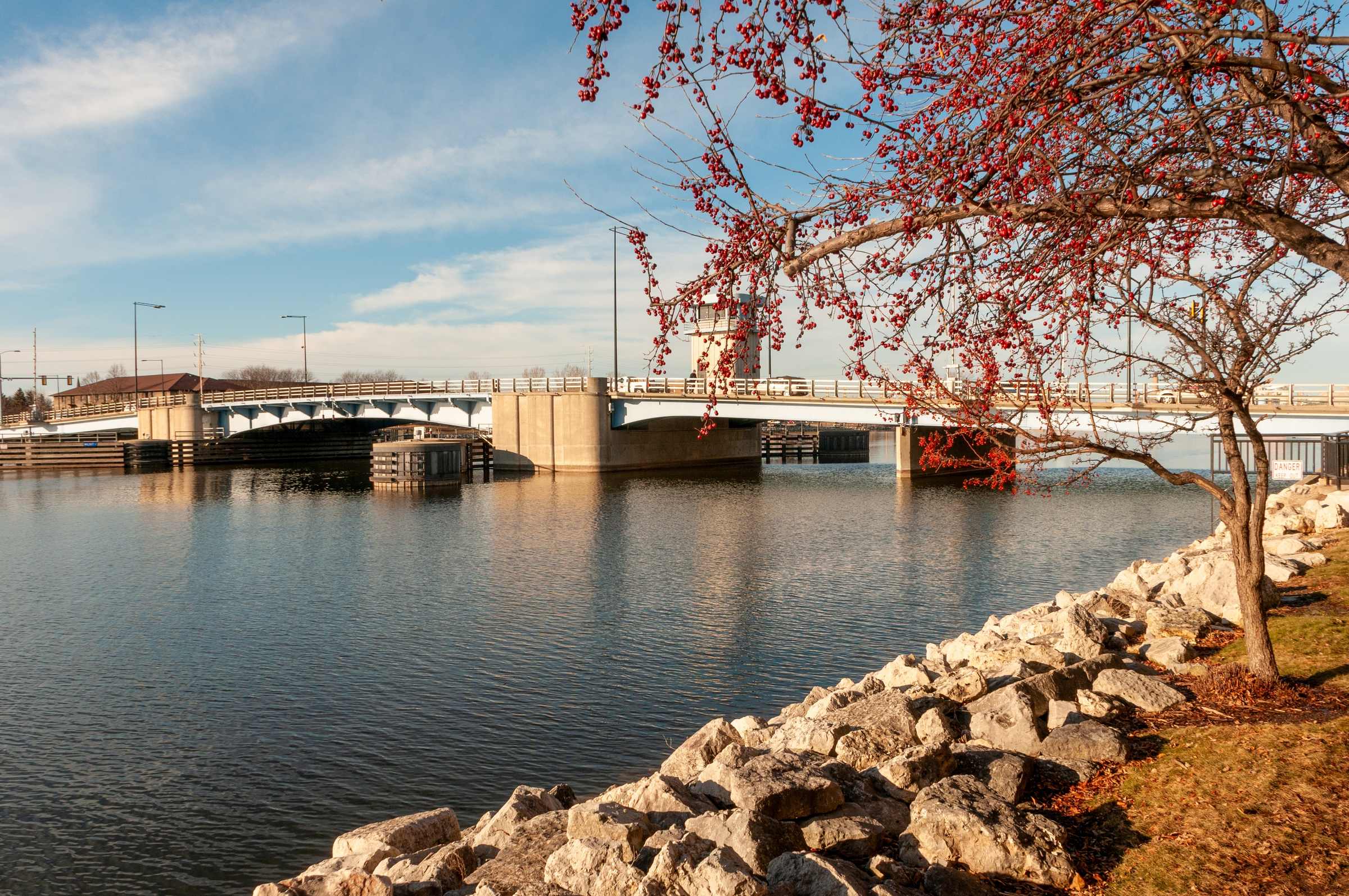 Bridge over Fox River at Green Bay, Wisconsin