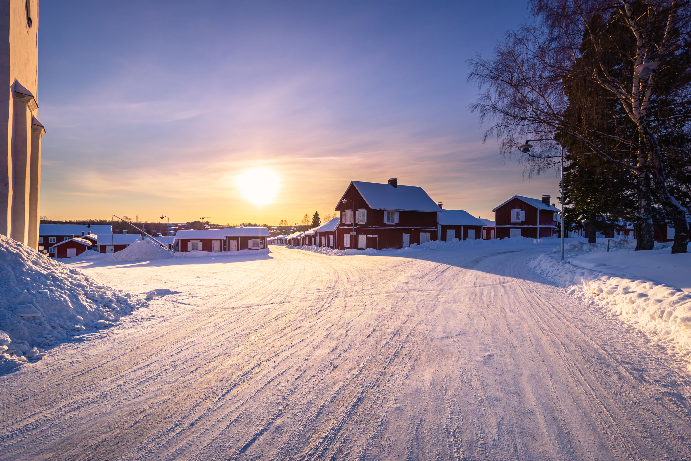 The old town of Gammelstaden in Luleå, northern Sweden