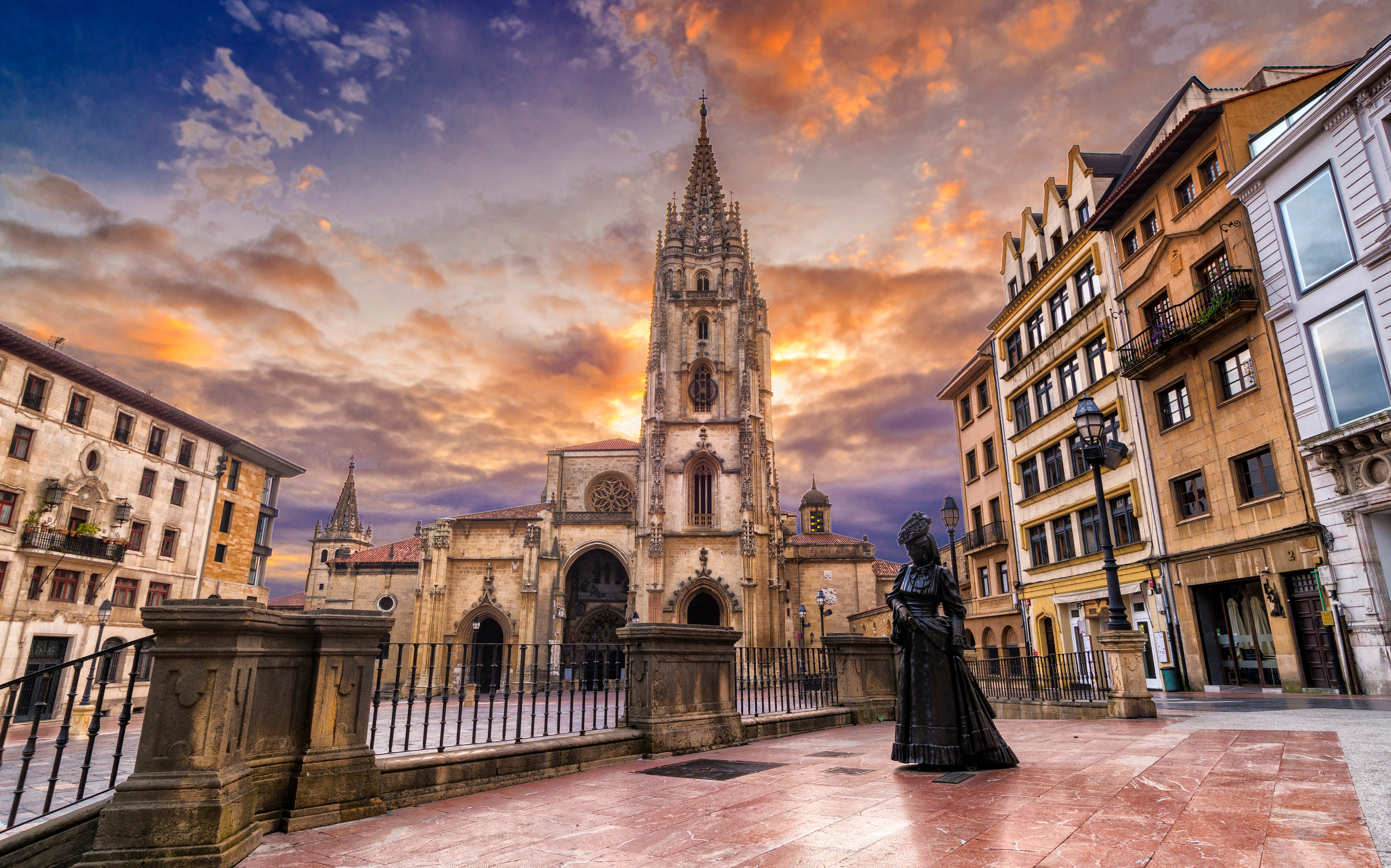 Oviedo, Asturias, antique gothic Cathedral