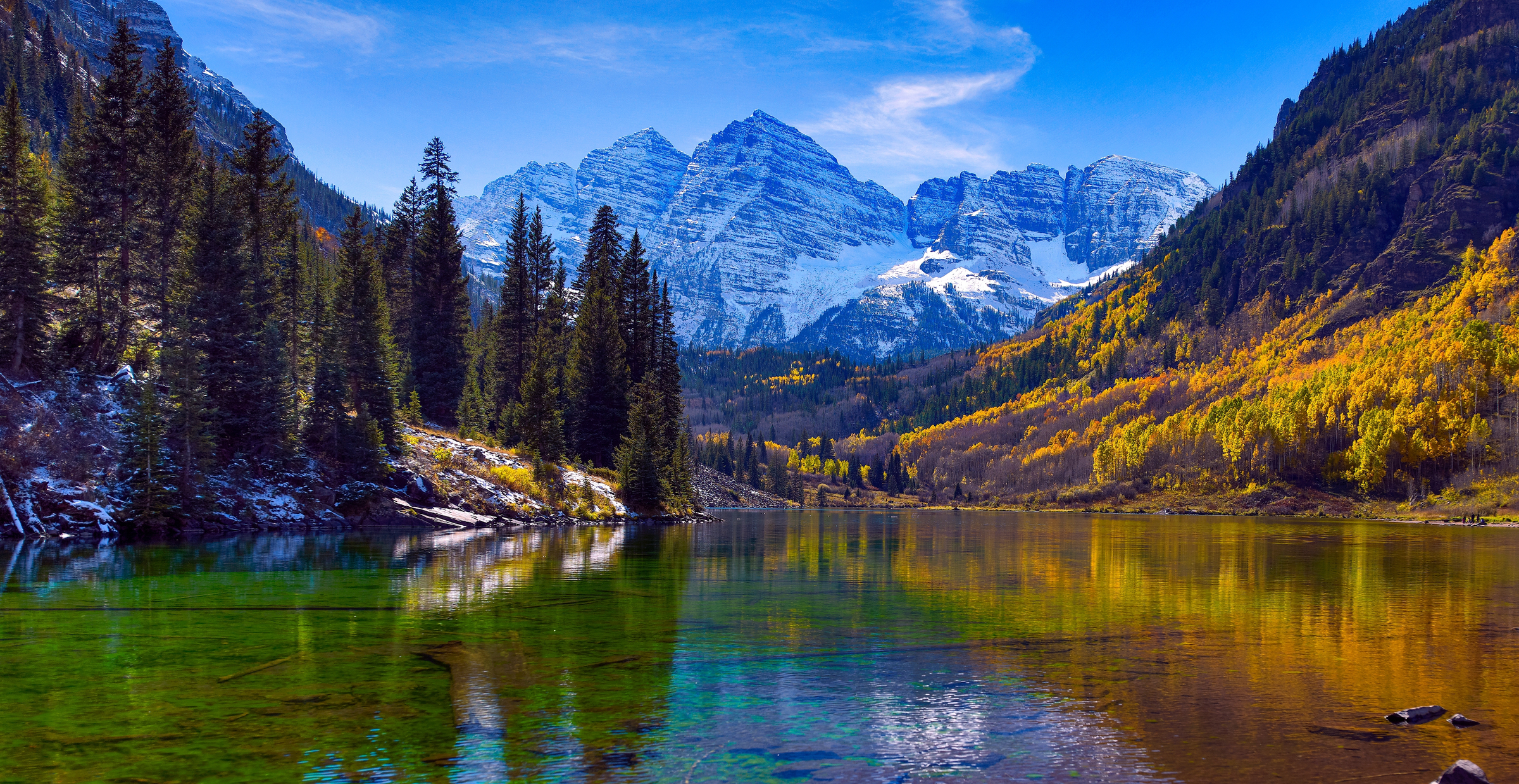 fall aspens maroon bells Colorado