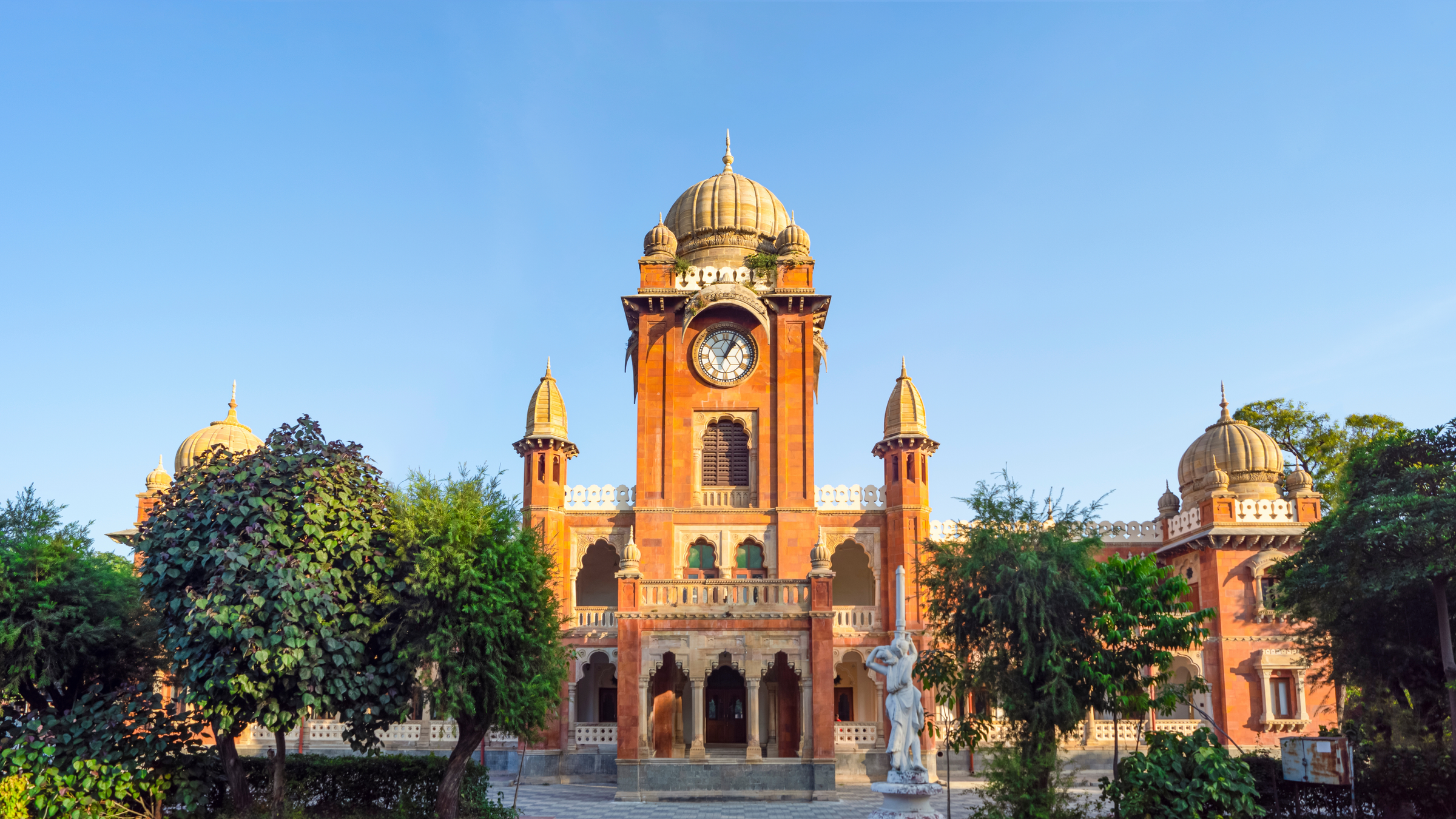 Mahatma Gandhi Hall. Ghanta Ghar, Indore, Madhya Pradesh. Also Known as King Edward Hall. Indian Architecture.