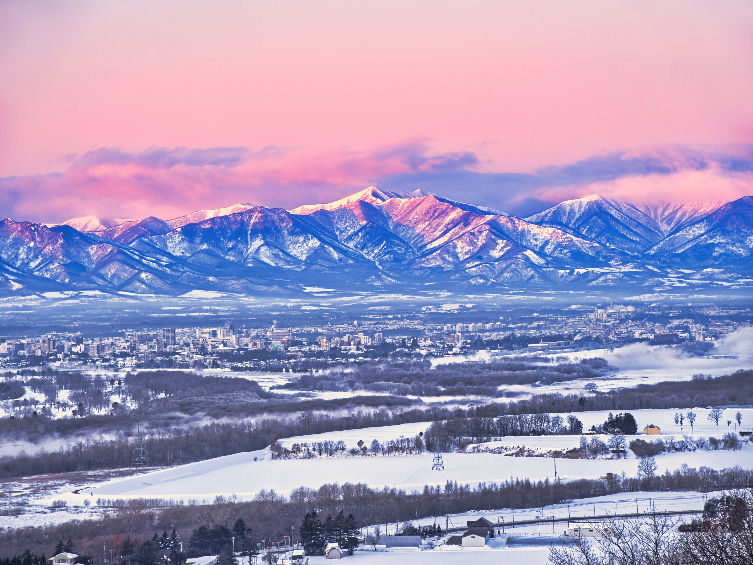 hidaka mountain range and obihiro hokkaido