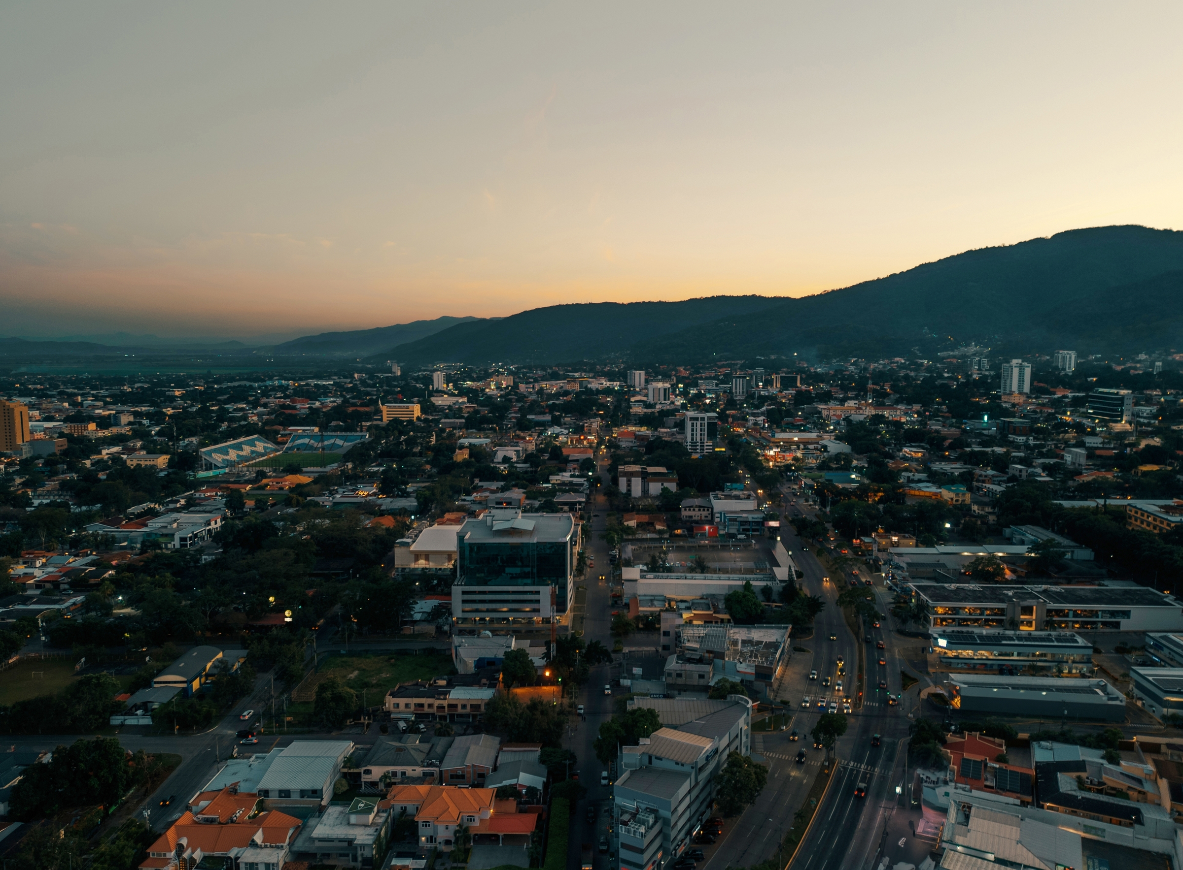 sunset in the city of san pedro sula honduras