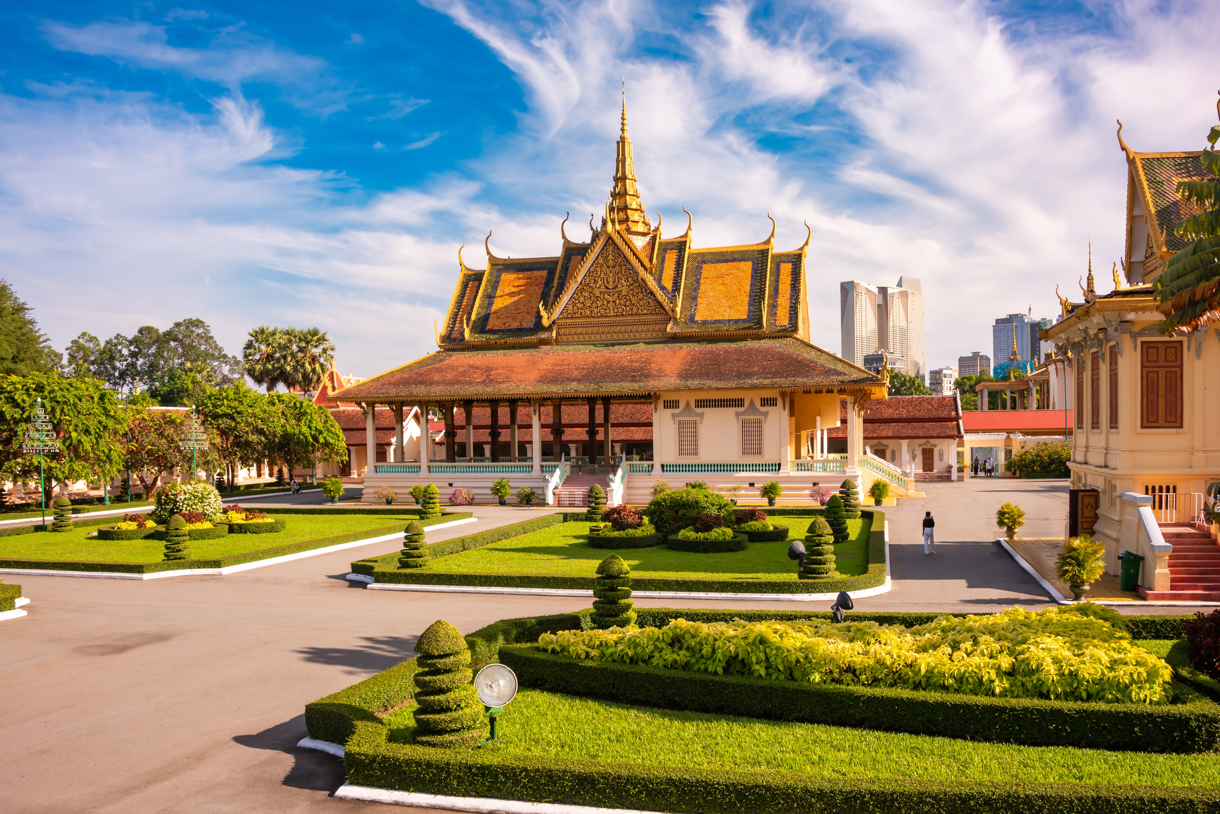 Royal palace in Phnom Penh city in Cambodia