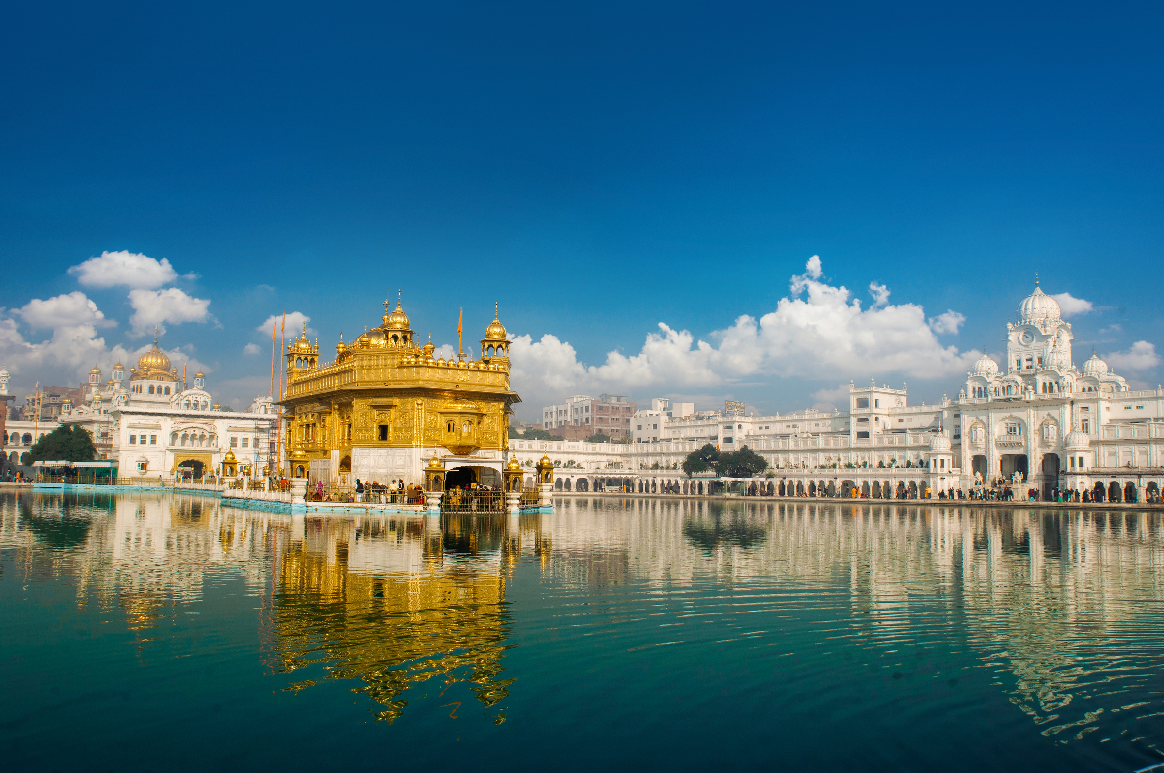 Sikh gurdwara Golden Temple (Harmandir Sahib). Holy place of Sikihism. Amritsar, Punjab, India