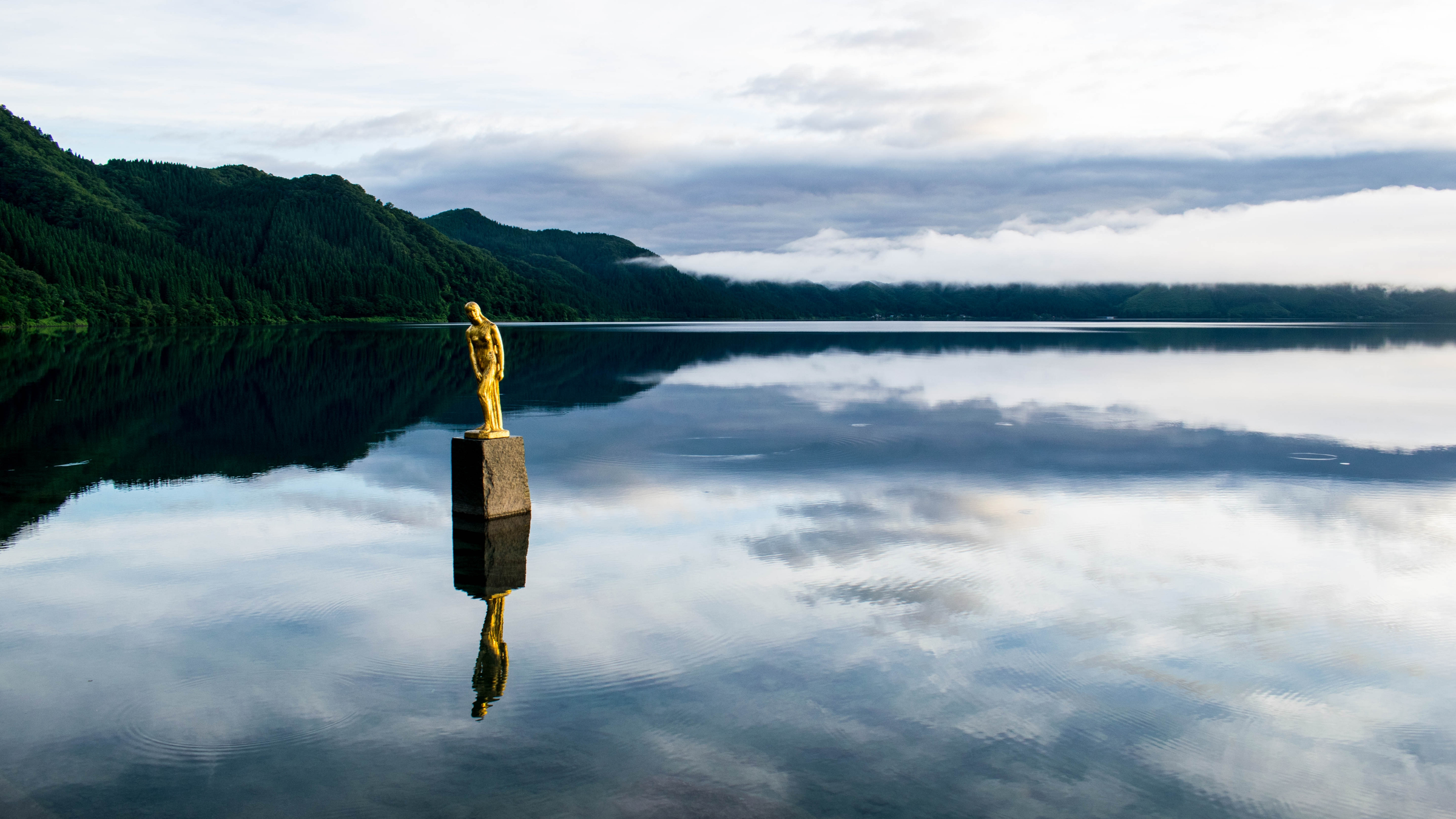 A Venus in Tazawa lake, Akita, deepest lake in Japan