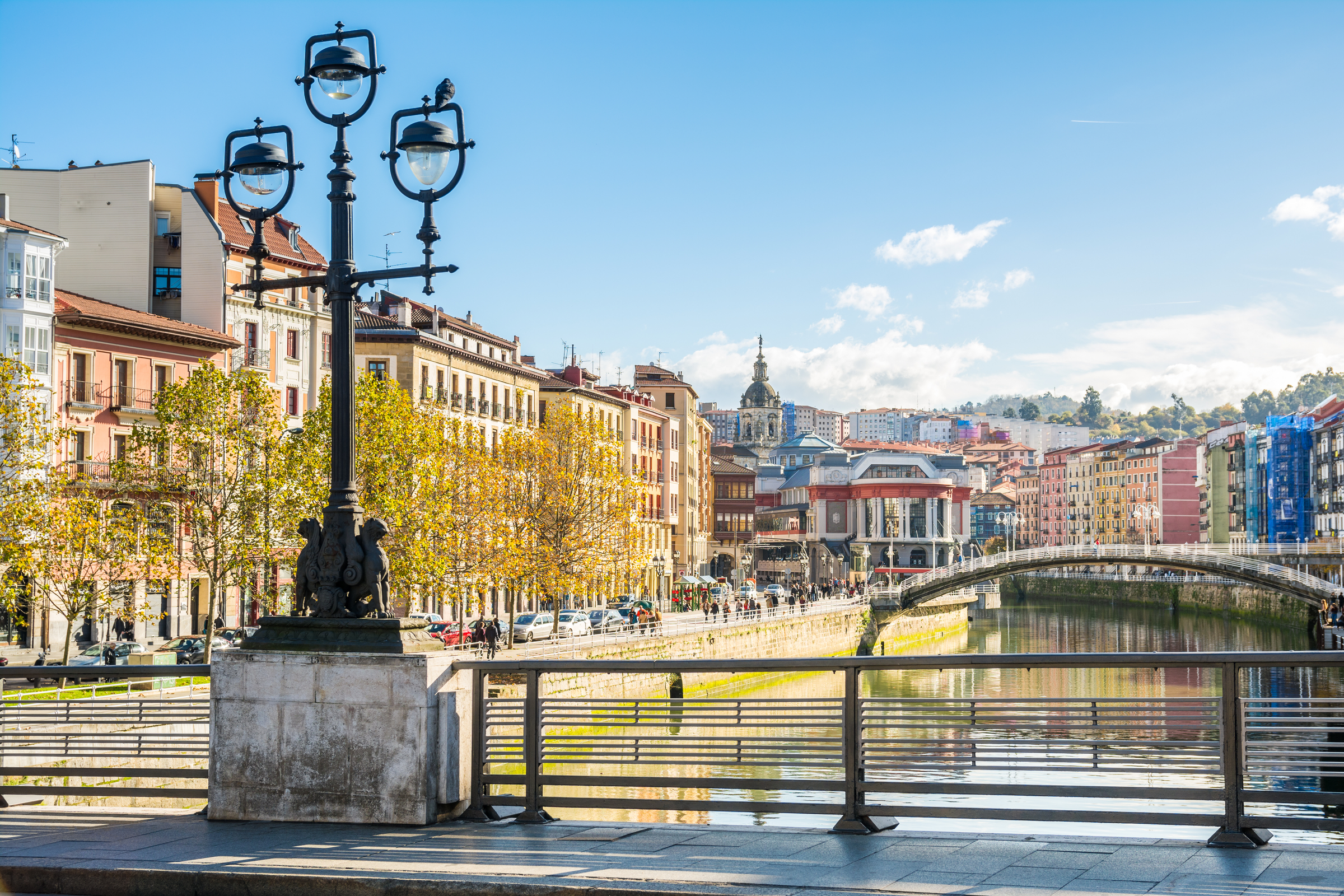 bilbao marketplace on sunny day