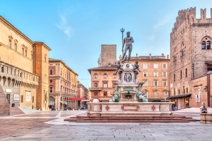 Piazza del Nettuno square in Bologna, Emilia-Romagna, Italy