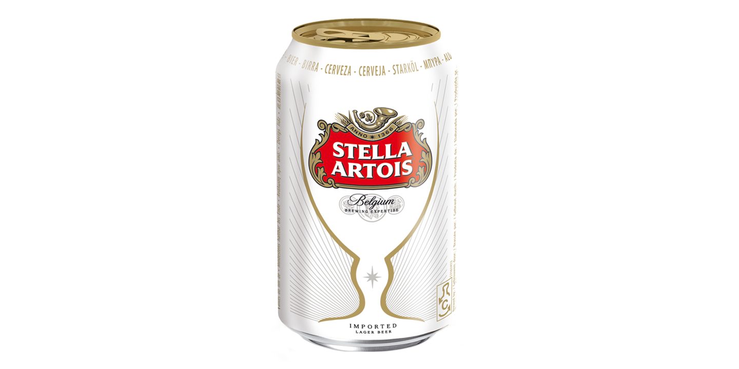 Bière en canette : Stella Artois