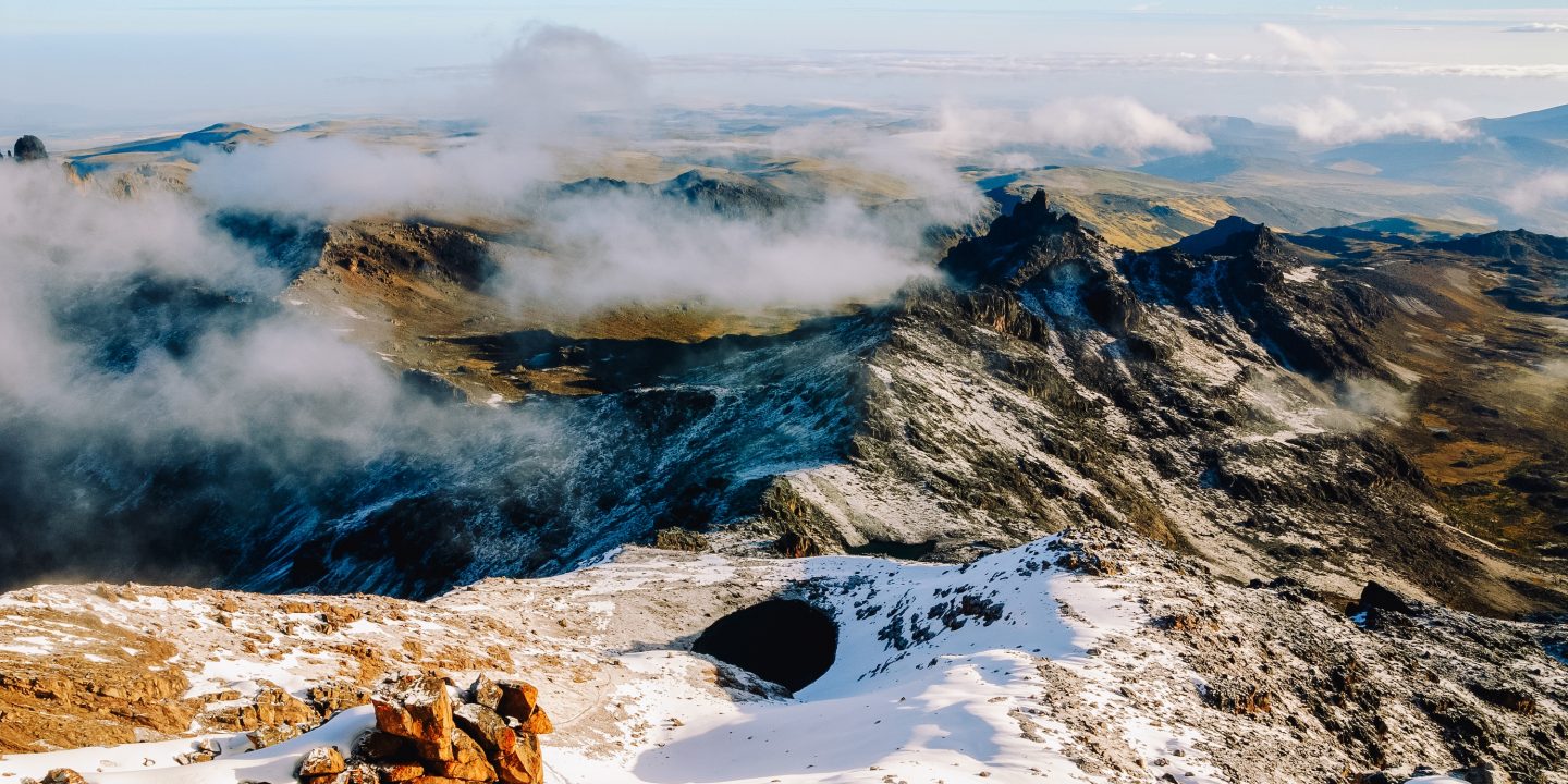 Landscape at the top of Mount Kenya