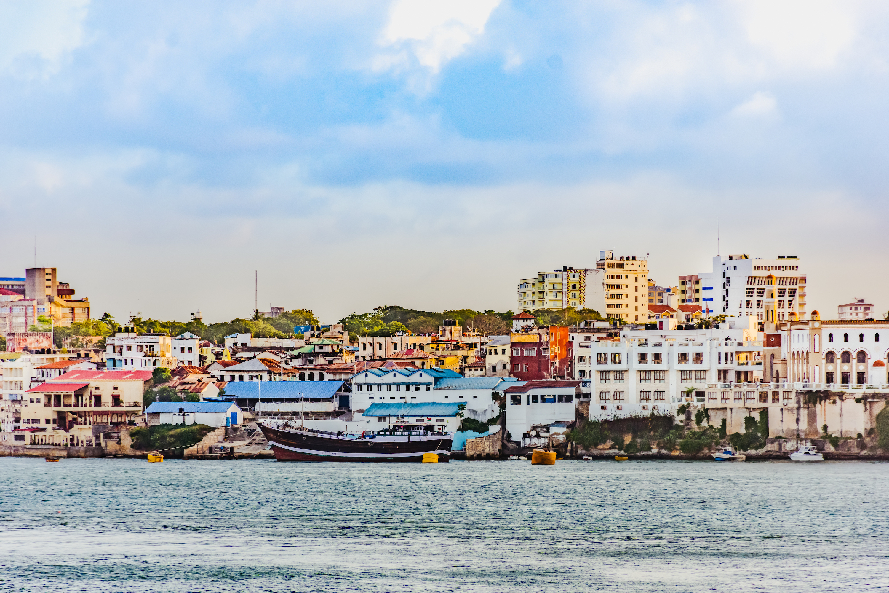 Mombasa Island as seen from the mainland